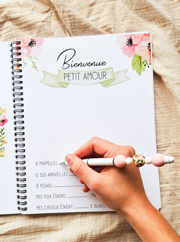 Stylo avec billes de silicone - Oranger