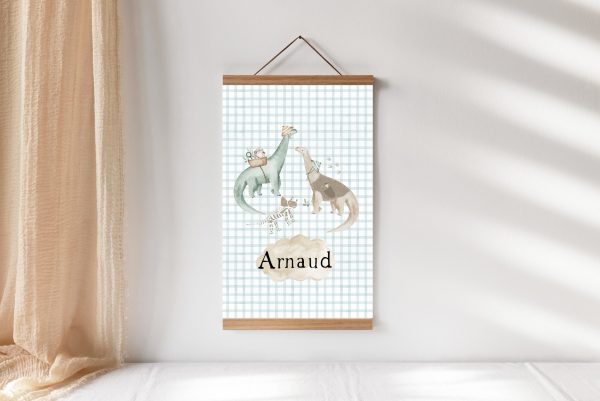Affiche personnalisée - Doux dinos - AF40