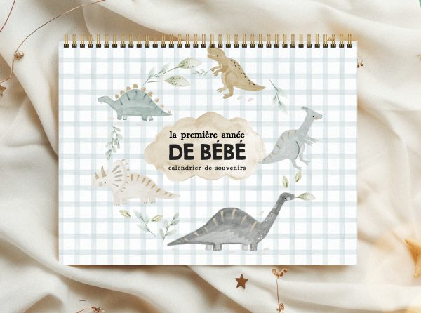 Calendriers de première année de bébé - Doux dinos - CAL15