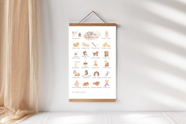 Affiche personnalisée - Les premières fois de bébé