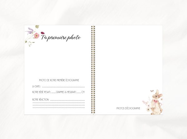 Journal de grossesse - Lapins fleuris  - LG11 – Image 3
