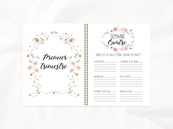 Journal de grossesse - Lapins fleuris  - LG11 – Image 4
