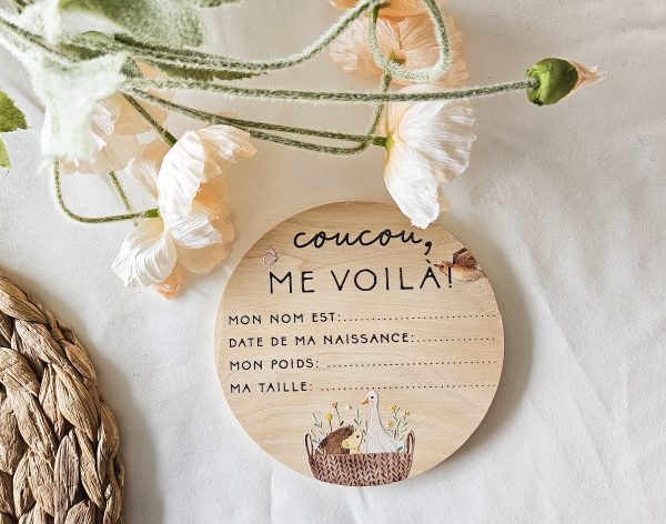 Pastille de naissance couleurs- Coucou me voilà - Copains de la forêt