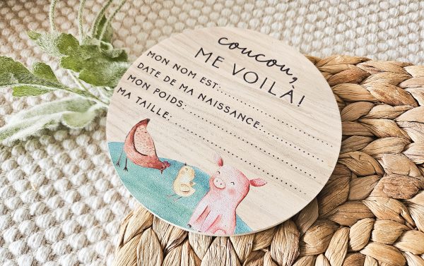 Pastille de naissance couleurs- Coucou me voilà - À la ferme – Image 2