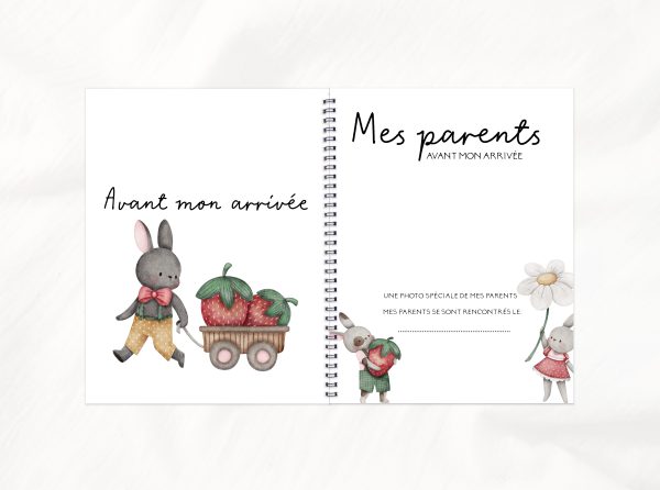 Livre de bébé - BF127 - Lapins et fraises – Image 2