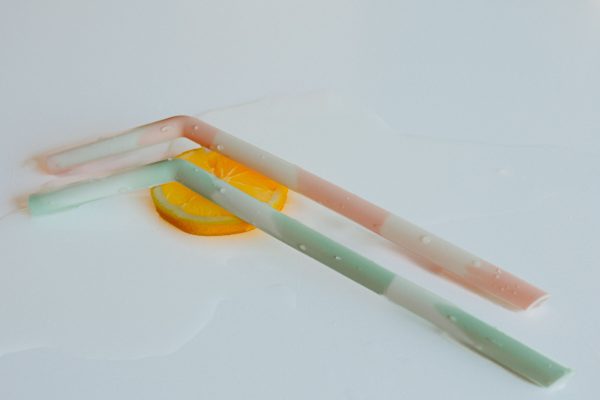 Duo de grosses pailles de silicone - LIQUIDATION