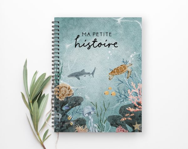 Livre de bébé - BF129 - Océan aquarelle